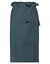 Niū Woman Midi Skirt Midnight Blue Size Xl Cotton, Elastane
