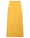 Niū Woman Midi Skirt Mustard Size M Acetate, Viscose In Yellow