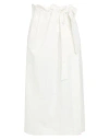 Niū Woman Midi Skirt Off White Size S Cotton, Elastane