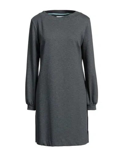 Niū Woman Mini Dress Lead Size Xl Cotton, Polyester, Viscose, Elastane In Grey