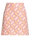 Niū Woman Mini Skirt Pink Size L Polyester, Cotton, Polyamide In Pink