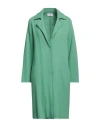 Niū Woman Overcoat & Trench Coat Green Size S Virgin Wool, Polyamide In Green