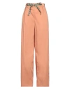 Niū Woman Pants Apricot Size L Cotton, Polyamide, Elastane In Orange