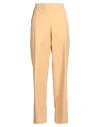 Niū Woman Pants Apricot Size M Cotton, Elastane In Orange