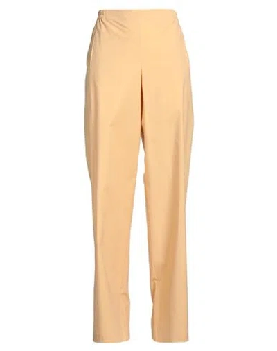 Niū Woman Pants Apricot Size M Cotton, Elastane In Orange