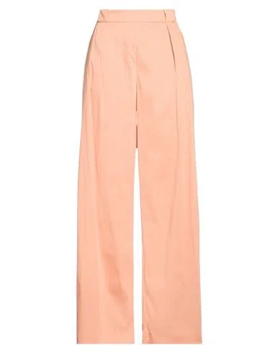 Niū Woman Pants Apricot Size M Cotton, Polyamide, Elastane In Orange