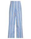 Niū Woman Pants Azure Size L Cotton, Elastane In Blue