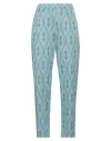 Niū Woman Pants Azure Size L Viscose, Polyamide, Metallic Fiber, Elastane In Blue