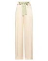 Niū Woman Pants Beige Size L Acetate, Silk, Cotton