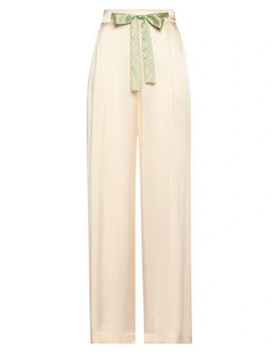 Niū Woman Pants Beige Size L Acetate, Silk, Cotton