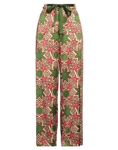 Niū Woman Pants Beige Size Xl Silk, Elastane, Cotton