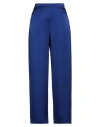 Niū Woman Pants Blue Size L Acetate, Silk