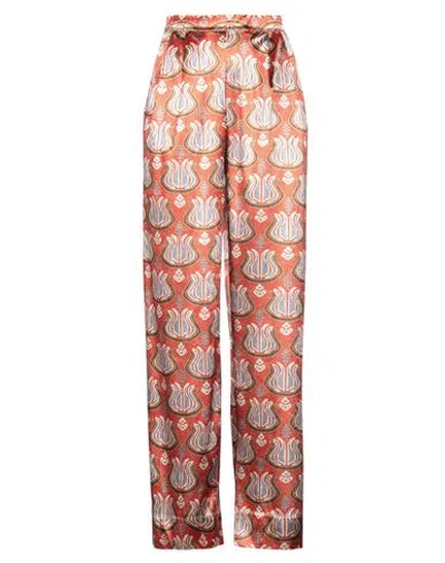 NIŪ NIŪ WOMAN PANTS BRICK SIZE M POLYESTER