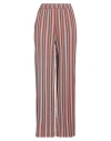 Niū Woman Pants Brick Size Xl Viscose, Polyamide In Red