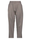 Niū Woman Pants Brown Size M Polyester, Wool, Elastane In Brown