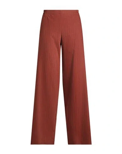 Niū Woman Pants Brown Size S Polyester, Virgin Wool, Viscose, Elastane