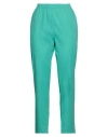 Niū Woman Pants Emerald Green Size S Cotton, Elastane In Green