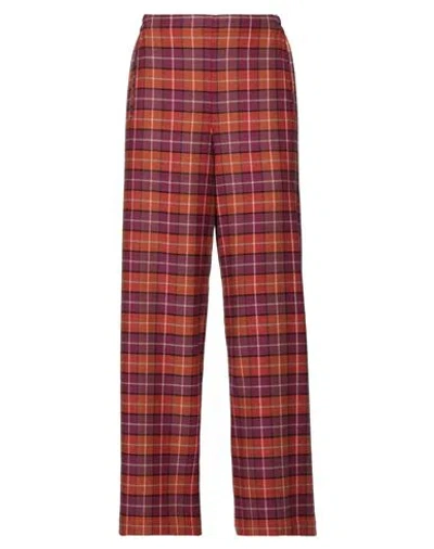 Niū Woman Pants Garnet Size S Viscose, Polyester, Wool, Elastane In Red