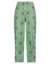 Niū Woman Pants Green Size Xs Cotton, Elastane