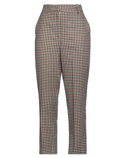 Niū Woman Pants Green Size L Viscose, Polyester, Wool, Elastane