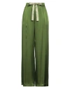 Niū Woman Pants Green Size L Acetate, Silk, Cotton