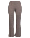 Niū Woman Pants Grey Size L Cotton, Viscose, Polyester, Polyamide, Elastane In Multi