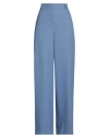 Niū Woman Pants Light Blue Size M Polyester In Blue