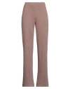 Niū Woman Pants Camel Size L Viscose, Polyester, Cotton, Polyamide, Elastane In Blue