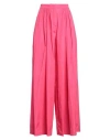 Niū Woman Pants Magenta Size M Polyester, Cotton