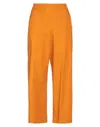 Niū Woman Pants Marigold Size L Cotton, Elastane In Yellow