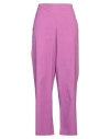 Niū Woman Pants Mauve Size M Cotton, Elastane In Purple