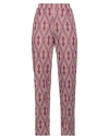 Niū Woman Pants Mauve Size Xl Viscose, Polyamide, Metallic Fiber, Elastane In Purple