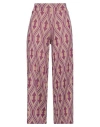 Niū Woman Pants Mauve Size Xl Viscose, Polyamide, Metallic Fiber, Elastane In Purple
