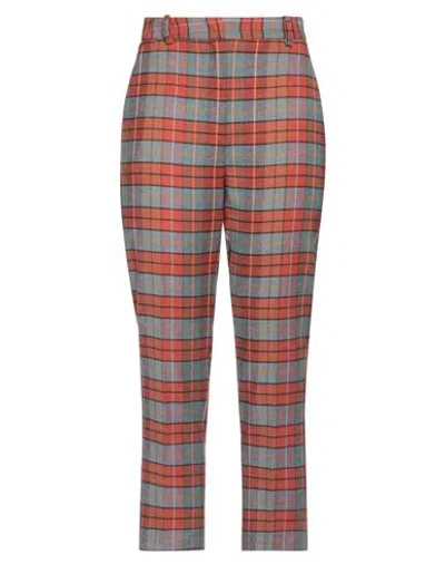 Niū Woman Pants Orange Size S Viscose, Polyester, Wool, Elastane