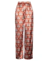 Niū Woman Pants Rust Size 10 Polyester In Red