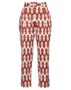 Niū Woman Pants Rust Size S Cotton, Elastane In Red