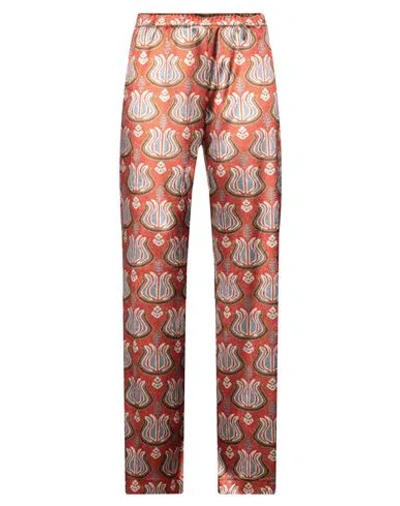 NIŪ NIŪ WOMAN PANTS RUST SIZE M POLYESTER