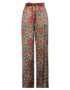 Niū Woman Pants Rust Size M Silk, Elastane, Cotton In Red