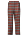 Niū Woman Pants Rust Size Xs Viscose, Polyester, Wool, Elastane In Red