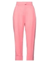 Niū Woman Pants Salmon Pink Size Xl Polyester, Virgin Wool, Elastane In Pink