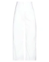 Niū Woman Pants White Size Xs Cotton, Elastane In White