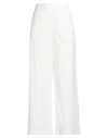 Niū Woman Pants White Size Xs Cotton, Elastane