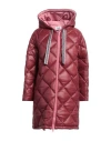 Niū Woman Puffer Garnet Size Xl Polyamide, Polyester In Red