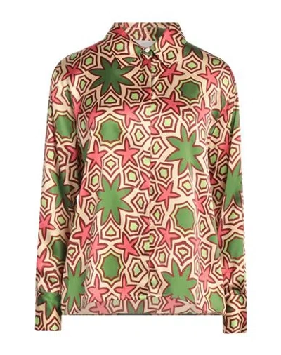 Niū Woman Shirt Beige Size L Silk, Elastane