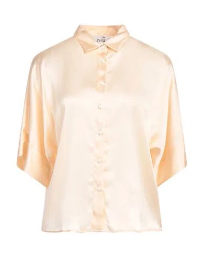 Niū Woman Shirt Beige Size Xl Acetate, Silk