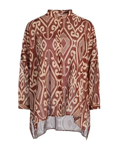 Niū Woman Shirt Brown Size M Cotton