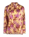 Niū Woman Shirt Marigold Size L Silk, Elastane