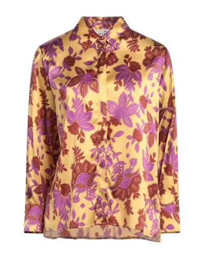 Niū Woman Shirt Marigold Size L Silk, Elastane