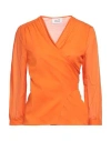 Niū Woman Shirt Orange Size M Cotton