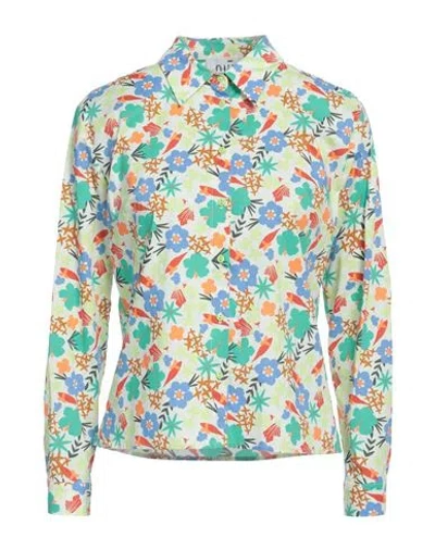Niū Woman Shirt Pastel Yellow Size L Cotton, Elastane